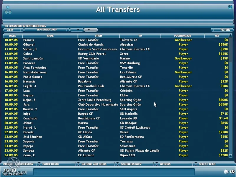 Championship Manager 2006 (XBOX)